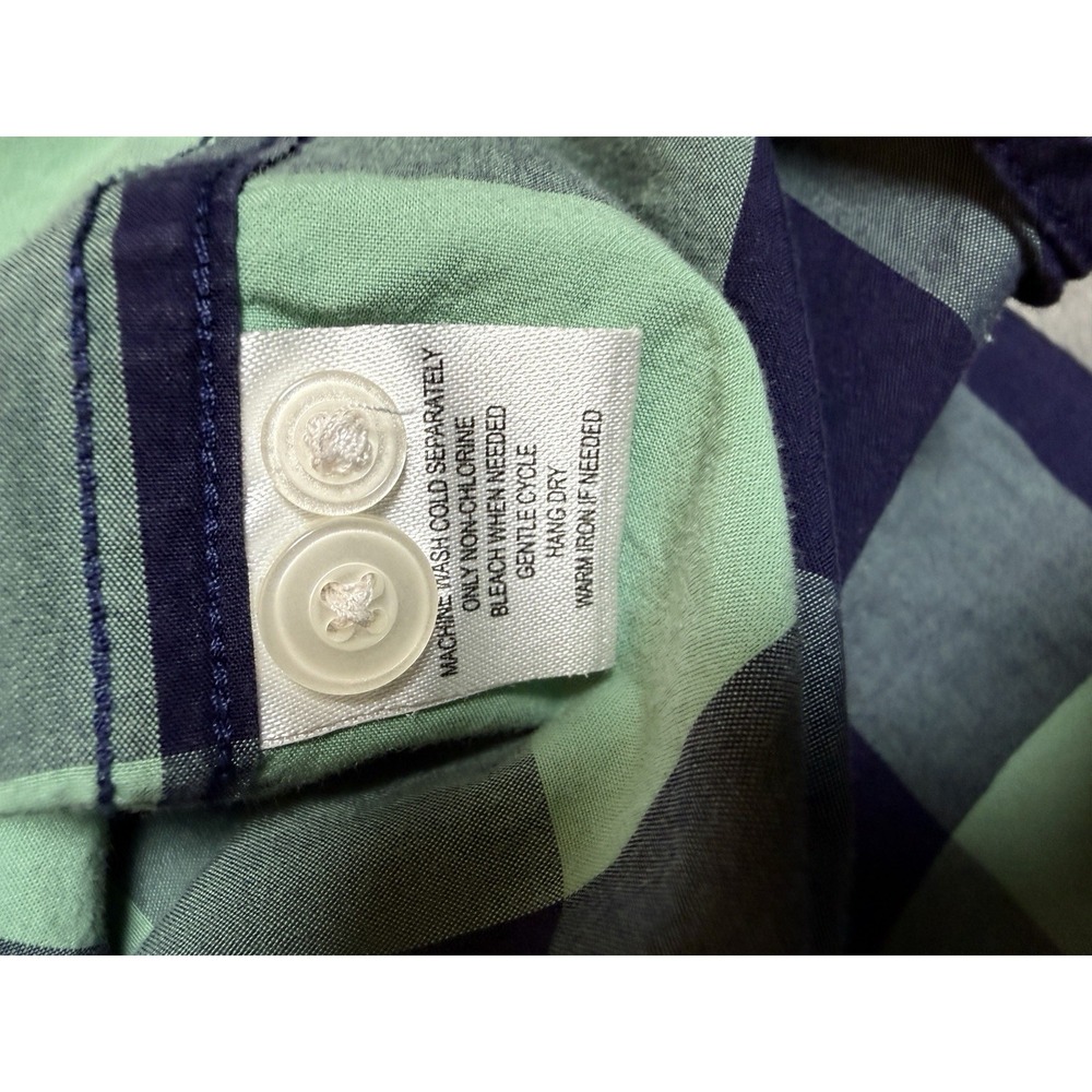 UNTUCKit Shirt Mens XL Green Blue Buffalo Check Plaid 100% Cotton Button Up - Picture 8 of 11